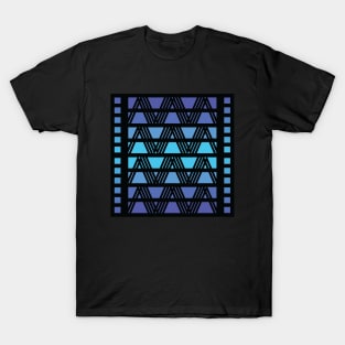 “Dimensional Wavelength” - V.2 Blue - (Geometric Art) (Dimensions) - Doc Labs T-Shirt